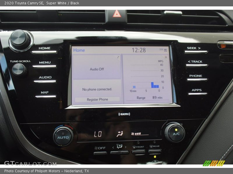 Super White / Black 2020 Toyota Camry SE