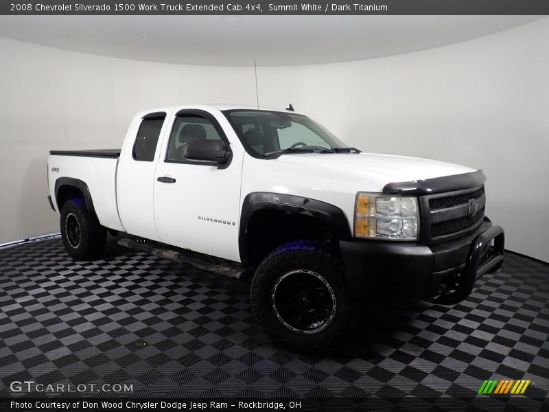 Summit White / Dark Titanium 2008 Chevrolet Silverado 1500 Work Truck Extended Cab 4x4