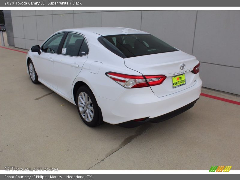 Super White / Black 2020 Toyota Camry LE