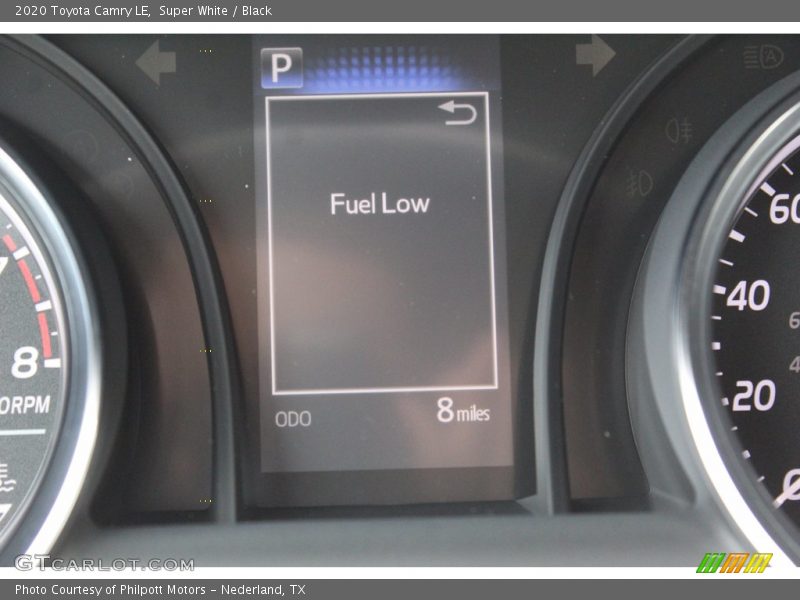 Super White / Black 2020 Toyota Camry LE