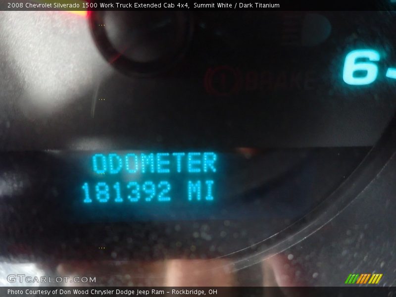 Summit White / Dark Titanium 2008 Chevrolet Silverado 1500 Work Truck Extended Cab 4x4