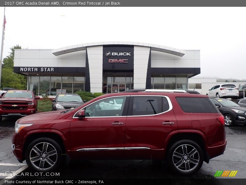 Crimson Red Tintcoat / Jet Black 2017 GMC Acadia Denali AWD