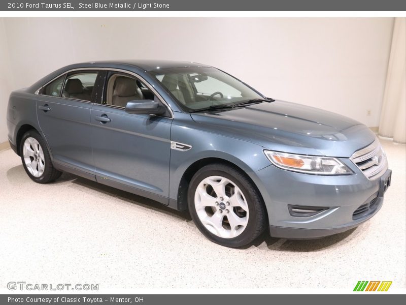 Steel Blue Metallic / Light Stone 2010 Ford Taurus SEL