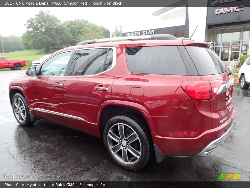 Crimson Red Tintcoat / Jet Black 2017 GMC Acadia Denali AWD