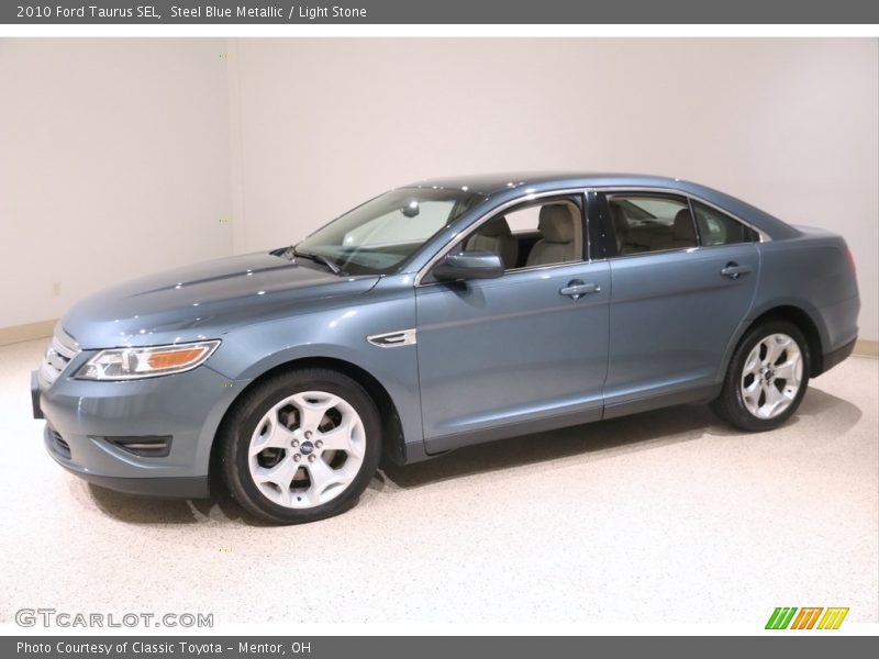 Steel Blue Metallic / Light Stone 2010 Ford Taurus SEL