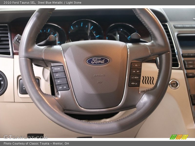 Steel Blue Metallic / Light Stone 2010 Ford Taurus SEL