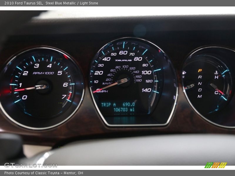 Steel Blue Metallic / Light Stone 2010 Ford Taurus SEL