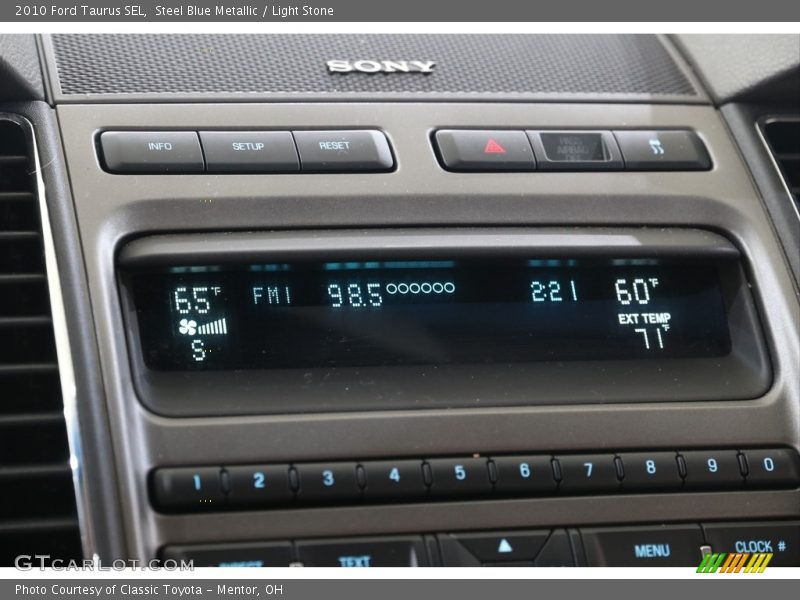 Steel Blue Metallic / Light Stone 2010 Ford Taurus SEL