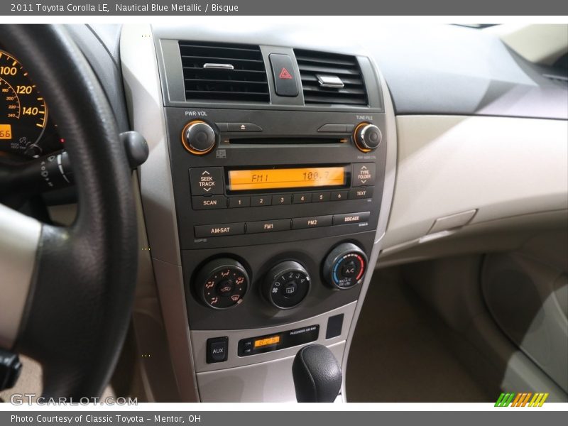 Nautical Blue Metallic / Bisque 2011 Toyota Corolla LE