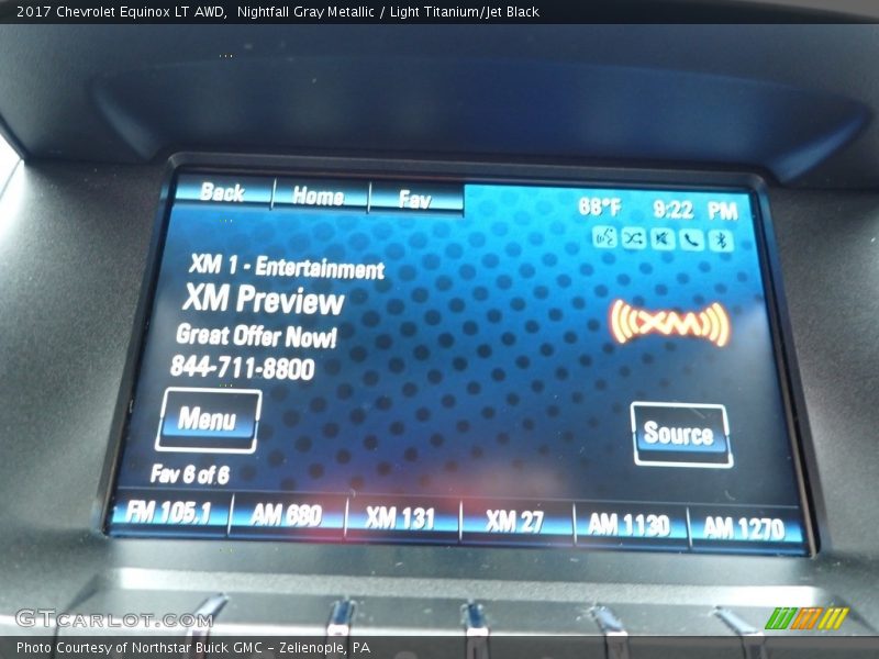 Nightfall Gray Metallic / Light Titanium/Jet Black 2017 Chevrolet Equinox LT AWD