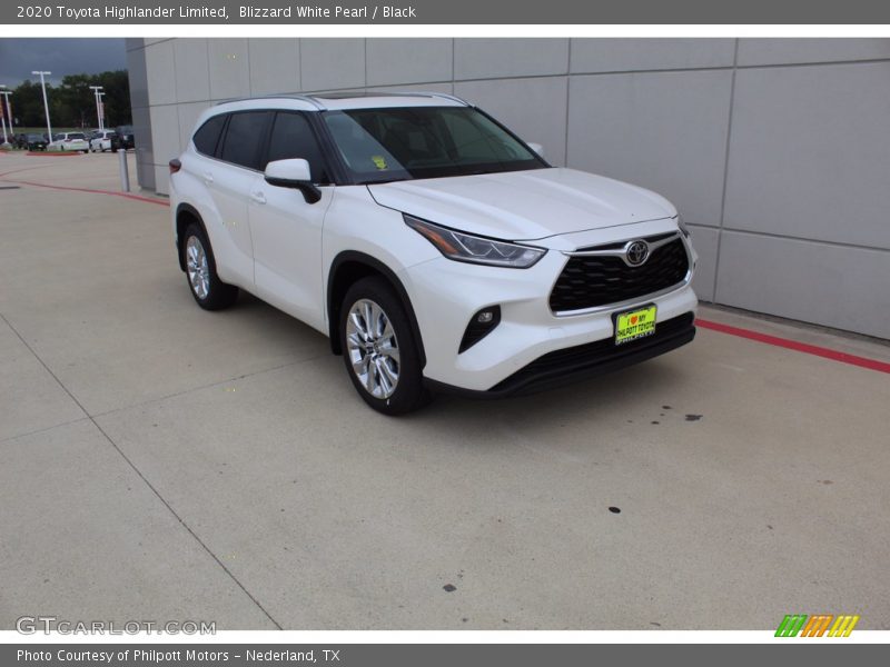 Blizzard White Pearl / Black 2020 Toyota Highlander Limited