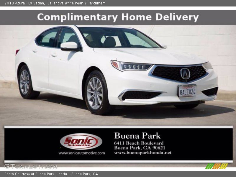 Bellanova White Pearl / Parchment 2018 Acura TLX Sedan