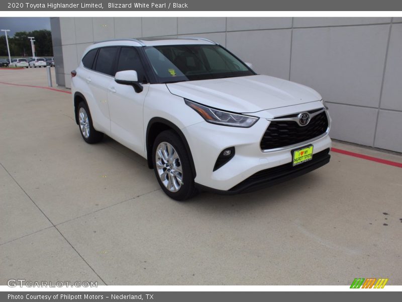 Blizzard White Pearl / Black 2020 Toyota Highlander Limited