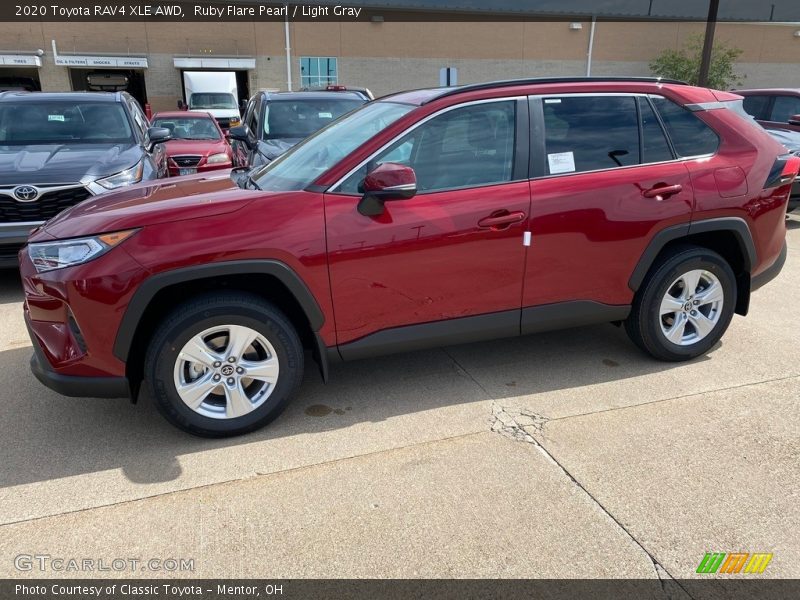 Ruby Flare Pearl / Light Gray 2020 Toyota RAV4 XLE AWD