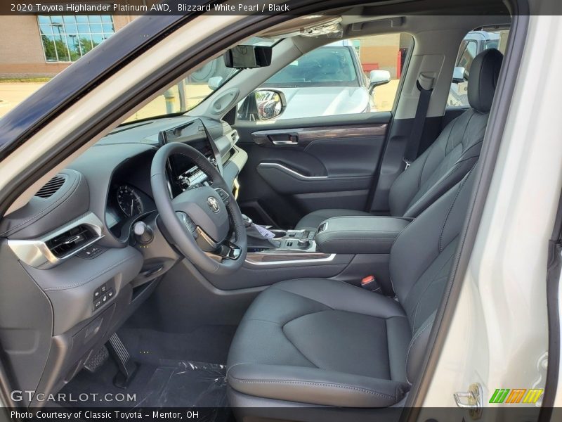 Blizzard White Pearl / Black 2020 Toyota Highlander Platinum AWD