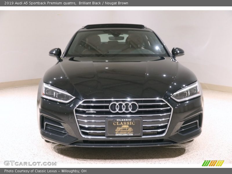 Brilliant Black / Nougat Brown 2019 Audi A5 Sportback Premium quattro