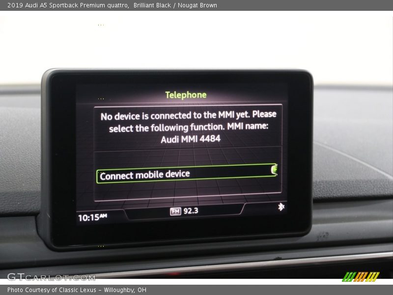 Controls of 2019 A5 Sportback Premium quattro