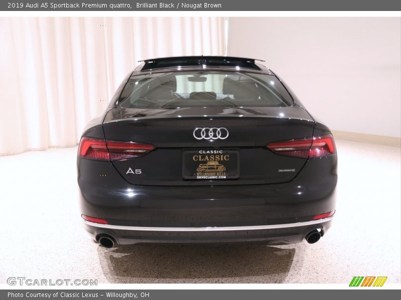 Brilliant Black / Nougat Brown 2019 Audi A5 Sportback Premium quattro