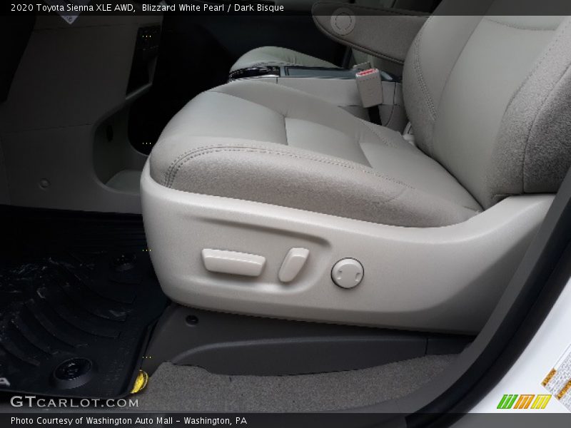 Blizzard White Pearl / Dark Bisque 2020 Toyota Sienna XLE AWD