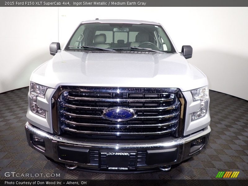 Ingot Silver Metallic / Medium Earth Gray 2015 Ford F150 XLT SuperCab 4x4