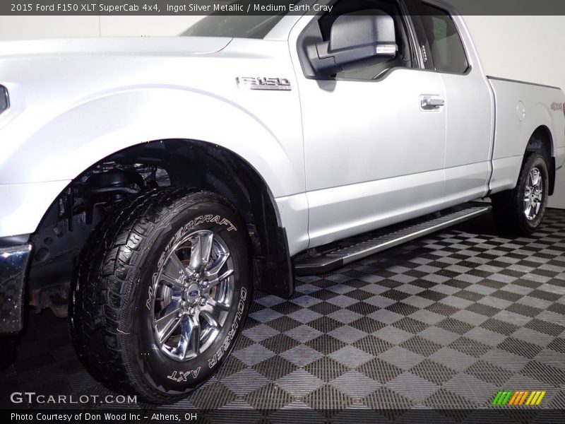 Ingot Silver Metallic / Medium Earth Gray 2015 Ford F150 XLT SuperCab 4x4