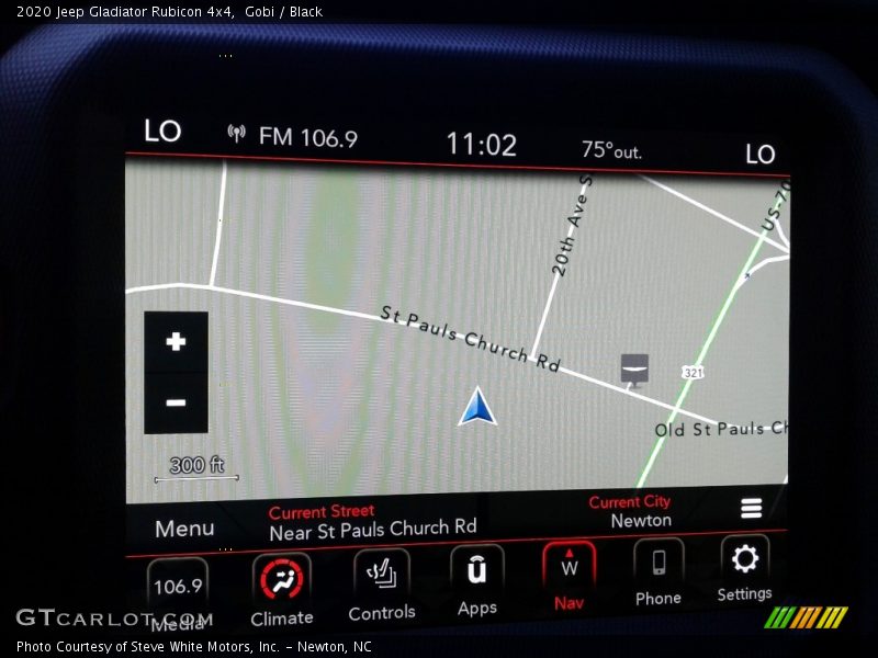 Navigation of 2020 Gladiator Rubicon 4x4