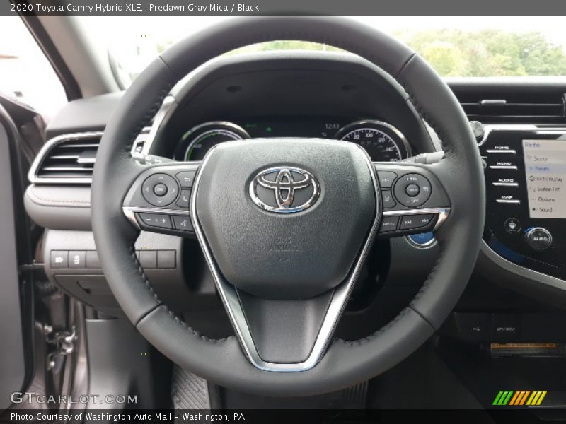 Predawn Gray Mica / Black 2020 Toyota Camry Hybrid XLE