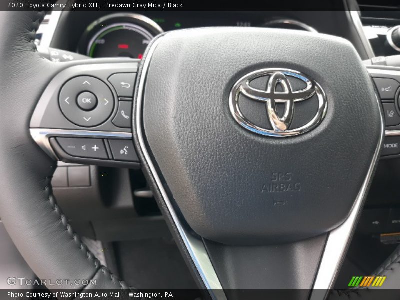Predawn Gray Mica / Black 2020 Toyota Camry Hybrid XLE