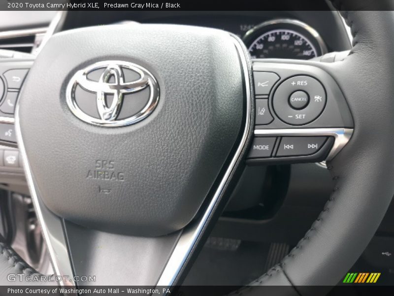 Predawn Gray Mica / Black 2020 Toyota Camry Hybrid XLE