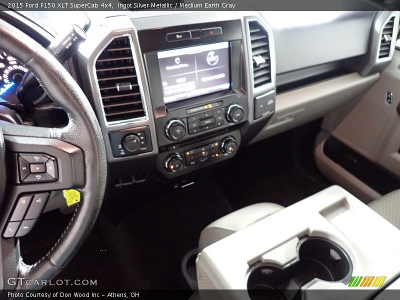 Ingot Silver Metallic / Medium Earth Gray 2015 Ford F150 XLT SuperCab 4x4