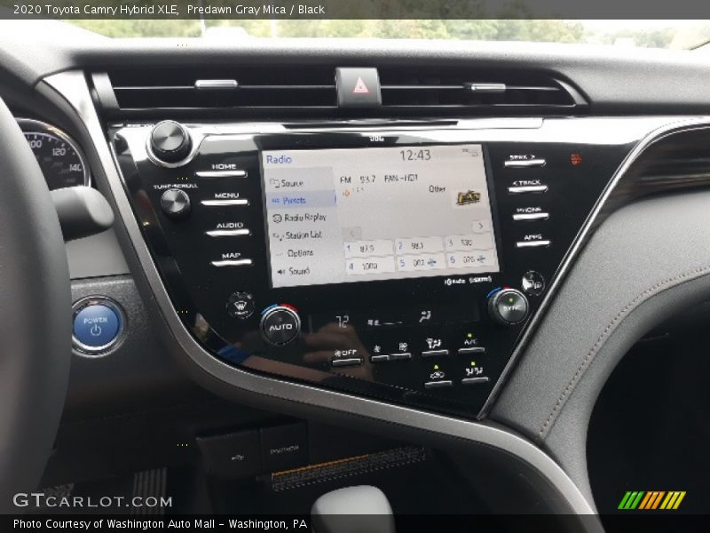 Predawn Gray Mica / Black 2020 Toyota Camry Hybrid XLE