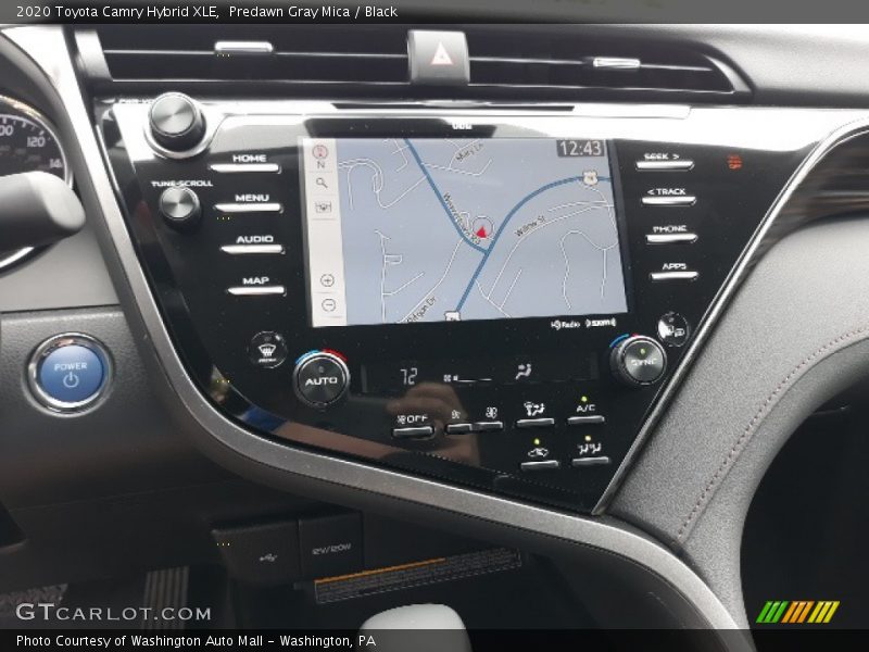 Predawn Gray Mica / Black 2020 Toyota Camry Hybrid XLE