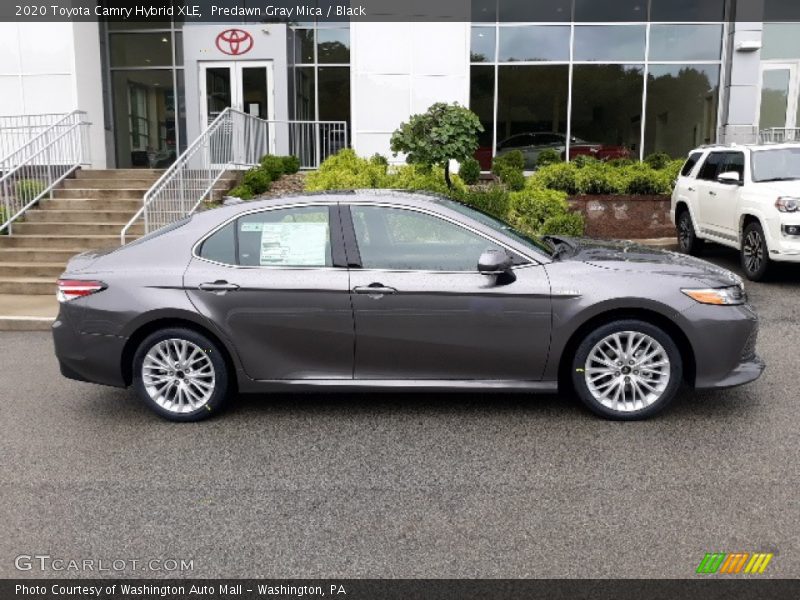 Predawn Gray Mica / Black 2020 Toyota Camry Hybrid XLE
