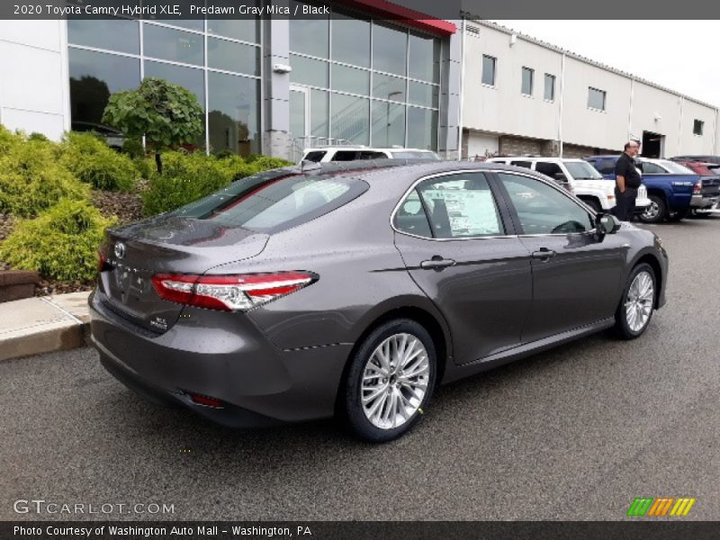Predawn Gray Mica / Black 2020 Toyota Camry Hybrid XLE