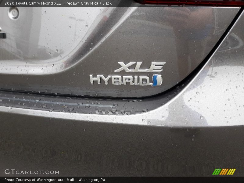 Predawn Gray Mica / Black 2020 Toyota Camry Hybrid XLE