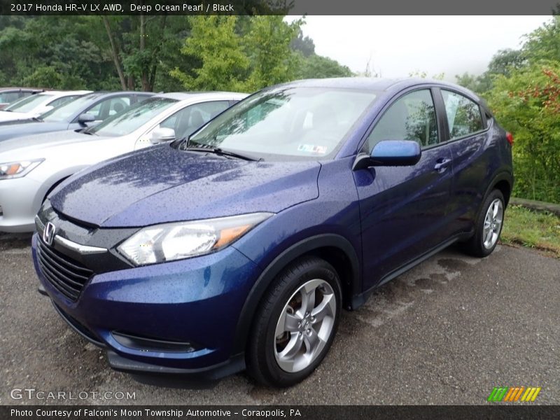 Deep Ocean Pearl / Black 2017 Honda HR-V LX AWD