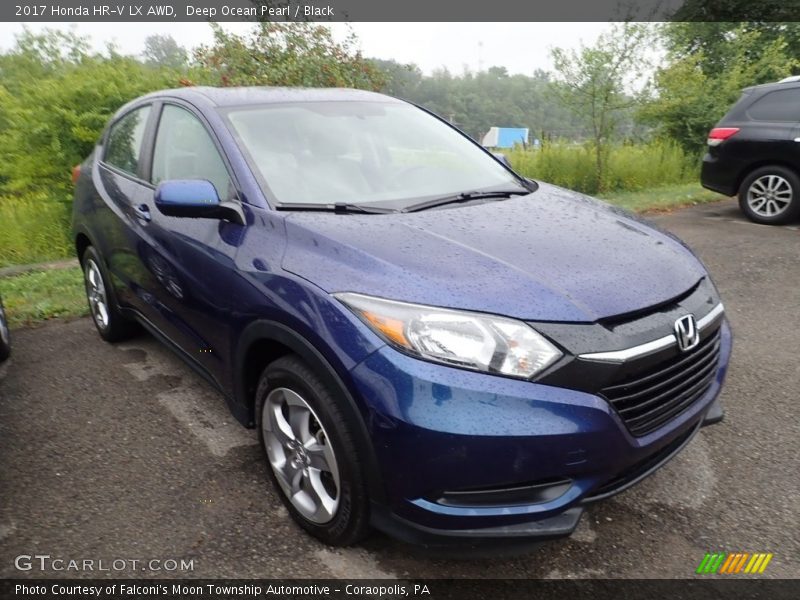 Deep Ocean Pearl / Black 2017 Honda HR-V LX AWD