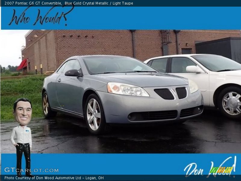 Blue Gold Crystal Metallic / Light Taupe 2007 Pontiac G6 GT Convertible