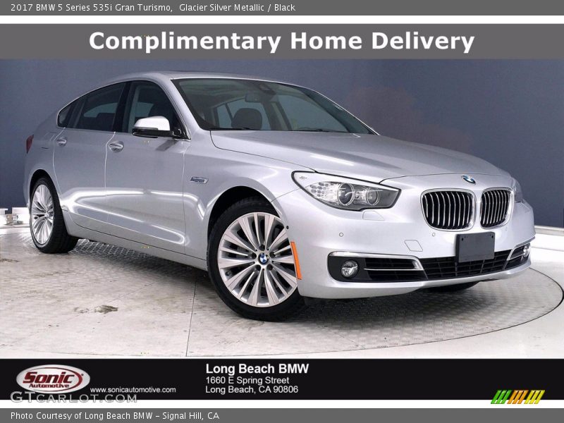 Glacier Silver Metallic / Black 2017 BMW 5 Series 535i Gran Turismo