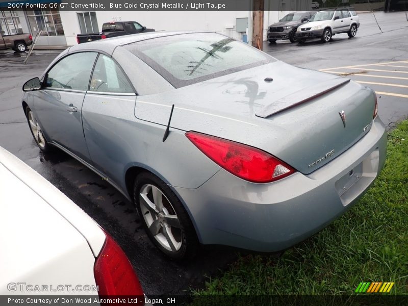 Blue Gold Crystal Metallic / Light Taupe 2007 Pontiac G6 GT Convertible