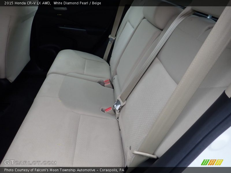 White Diamond Pearl / Beige 2015 Honda CR-V LX AWD
