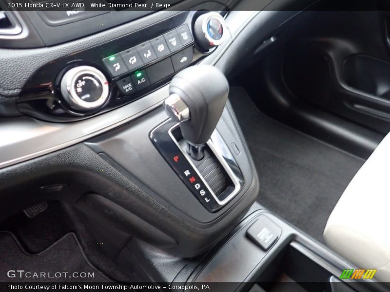 White Diamond Pearl / Beige 2015 Honda CR-V LX AWD