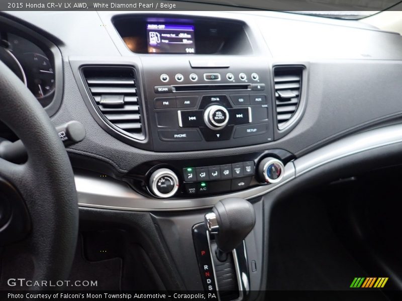 White Diamond Pearl / Beige 2015 Honda CR-V LX AWD