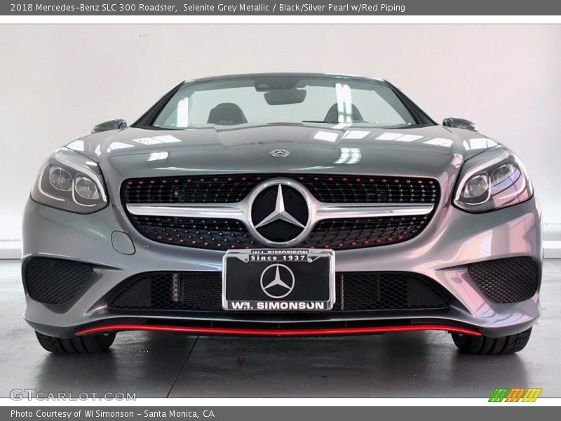 Selenite Grey Metallic / Black/Silver Pearl w/Red Piping 2018 Mercedes-Benz SLC 300 Roadster