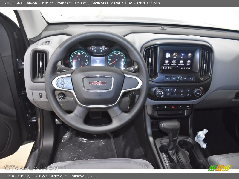Satin Steel Metallic / Jet Black/Dark Ash 2021 GMC Canyon Elevation Extended Cab 4WD