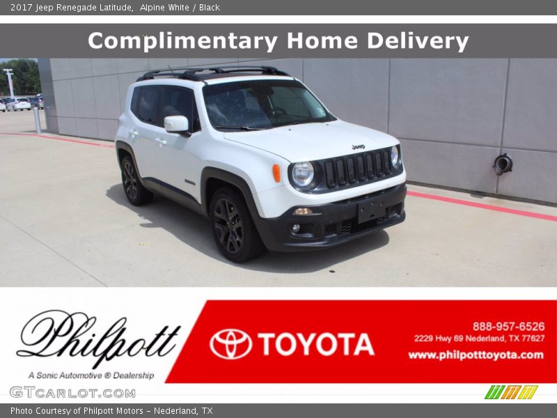Alpine White / Black 2017 Jeep Renegade Latitude