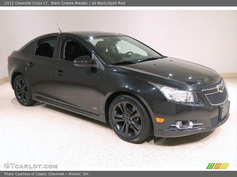 Black Granite Metallic / Jet Black/Sport Red 2012 Chevrolet Cruze LT