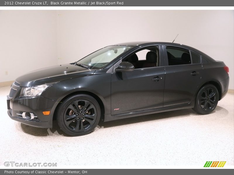 Black Granite Metallic / Jet Black/Sport Red 2012 Chevrolet Cruze LT