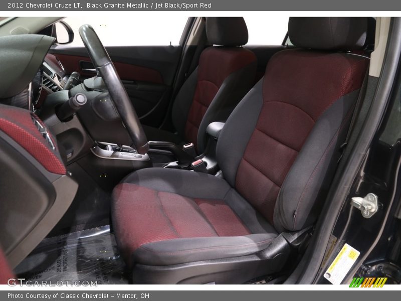 Black Granite Metallic / Jet Black/Sport Red 2012 Chevrolet Cruze LT