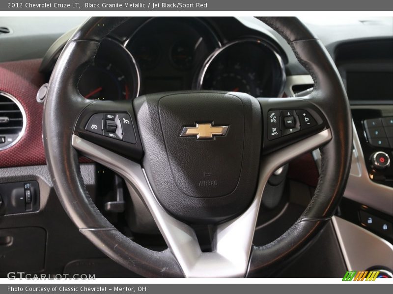 Black Granite Metallic / Jet Black/Sport Red 2012 Chevrolet Cruze LT